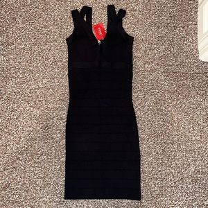 Guess black bodycon mini dress